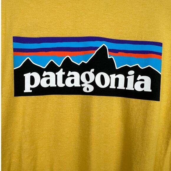 Patagonia Responsibili-Tee Recycled XL Yellow Casual Outdoors Men's Shirt - Picture 4 of 8